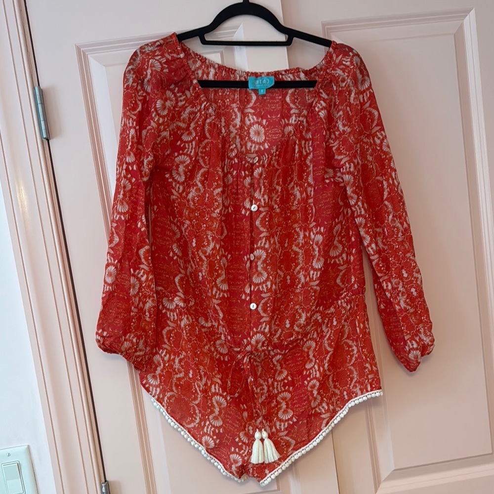 Taj Red Lace Women's romper